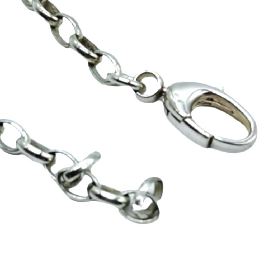 GUCCI Interlinked GG Sterling Silver Pedant on Open Link Chain 21 inches long - Picture 7 of 10